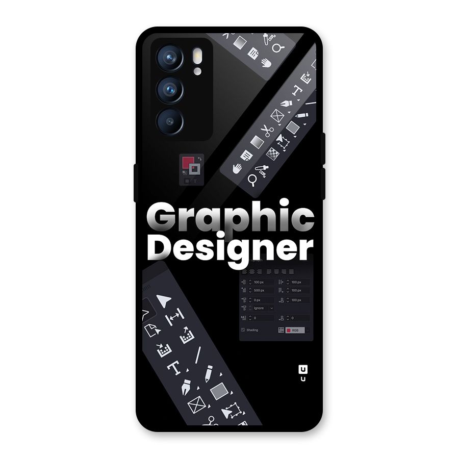 Graphic Designer Tools Glass Back Case for Oppo Reno6 5G
