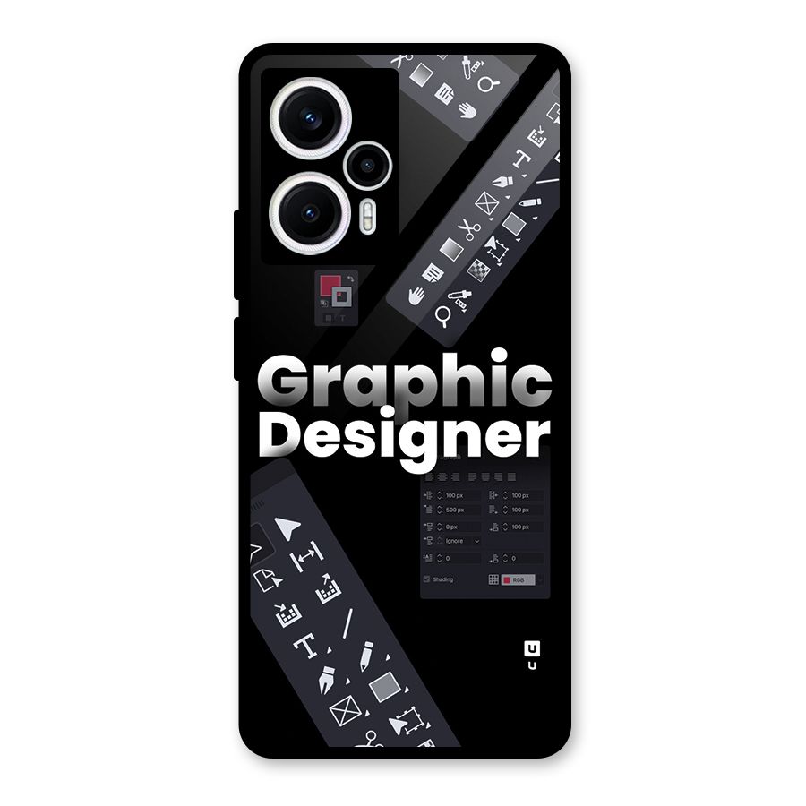 Graphic Designer Tools Glass Back Case for Poco F5