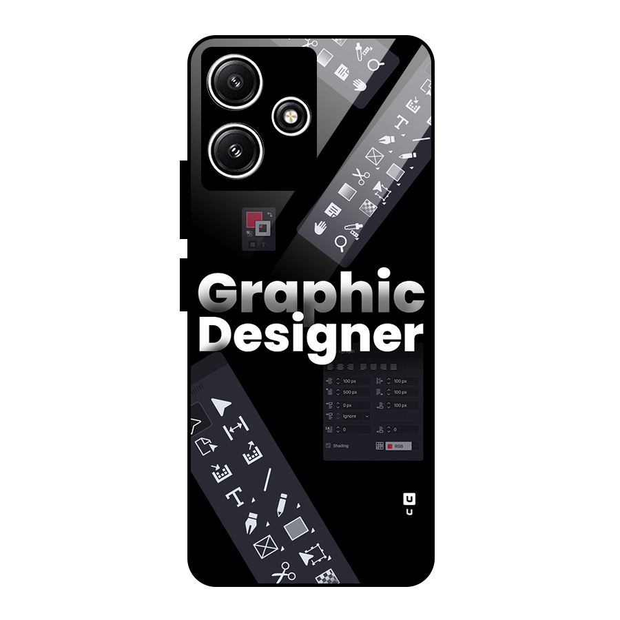 Graphic Designer Tools Glass Back Case for Poco M6 Pro
