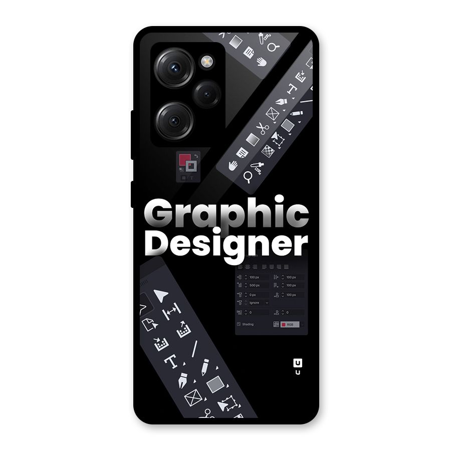 Graphic Designer Tools Glass Back Case for Poco X5 Pro