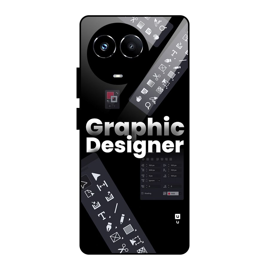 Graphic Designer Tools Glass Back Case for Realme 11X
