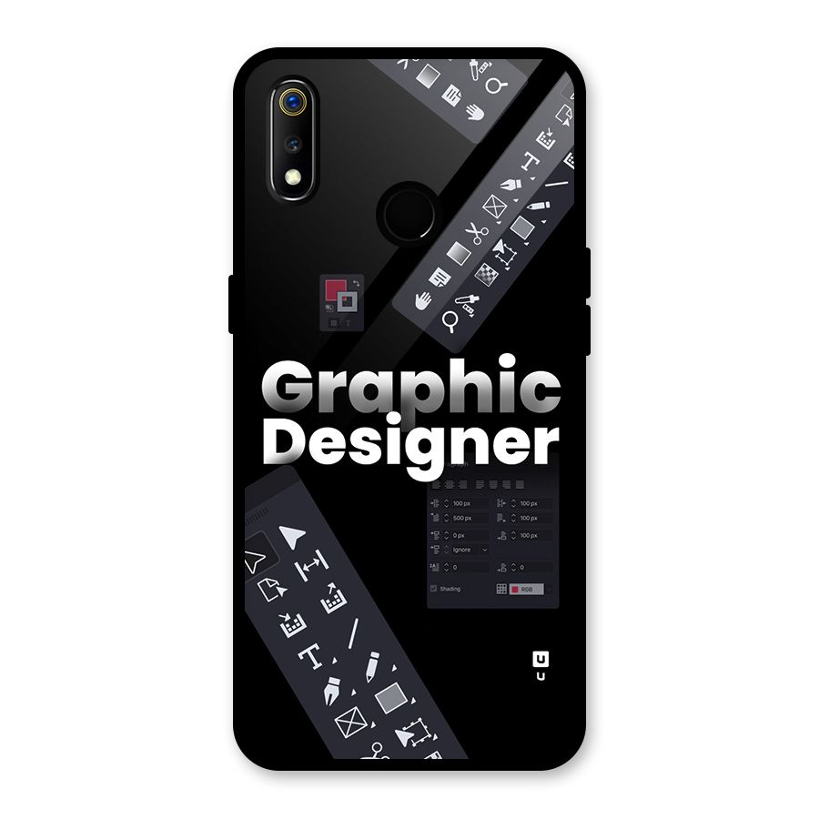 Graphic Designer Tools Glass Back Case for Realme 3i