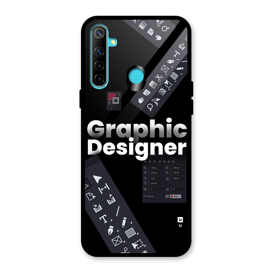 Graphic Designer Tools Glass Back Case for Realme 5i