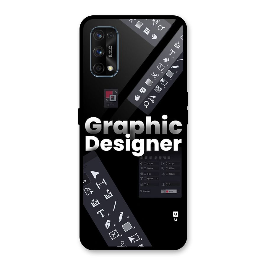 Graphic Designer Tools Glass Back Case for Realme 7 Pro