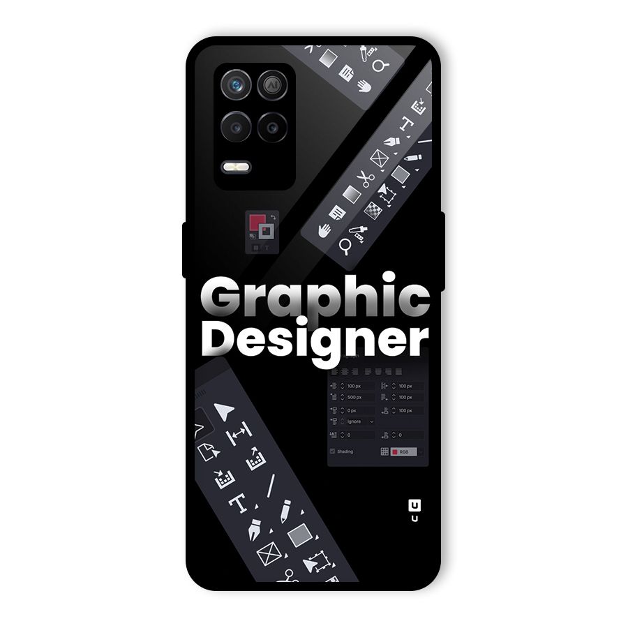 Graphic Designer Tools Glass Back Case for Realme 8s 5G