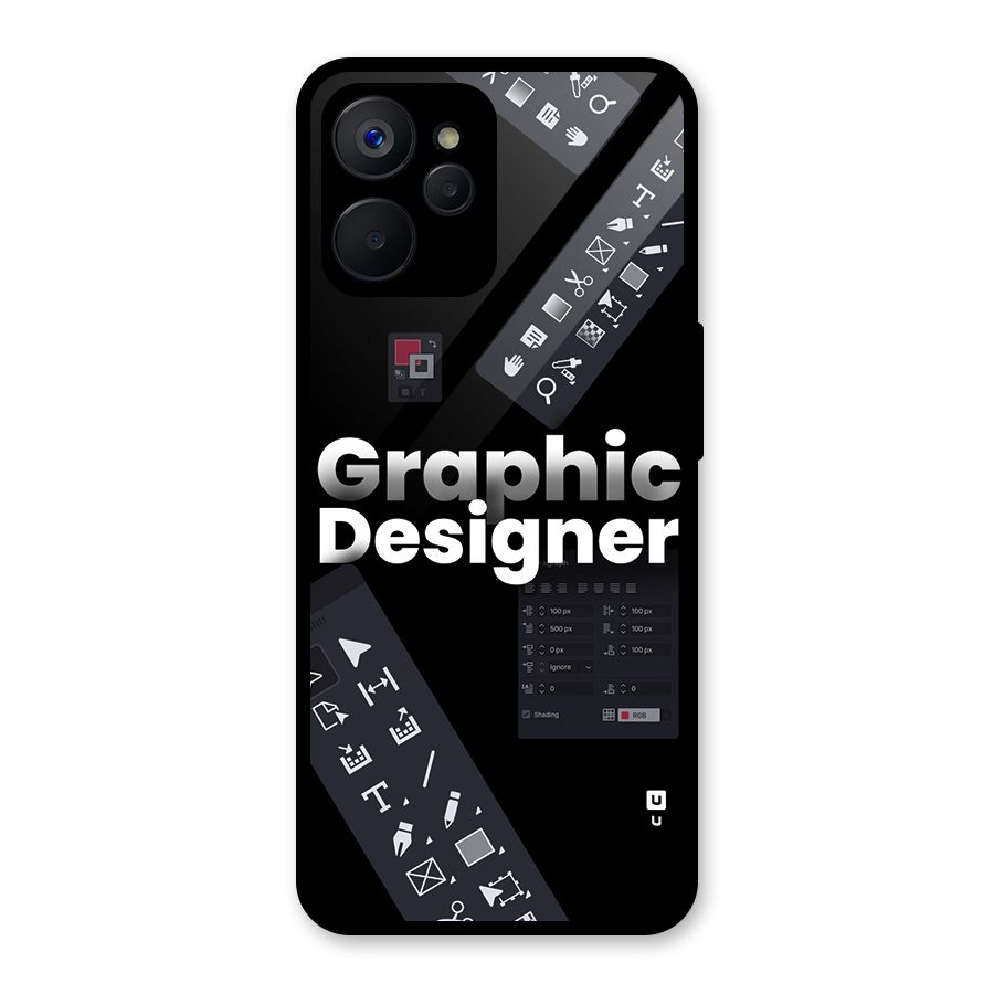 Graphic Designer Tools Glass Back Case for Realme 9i 5G