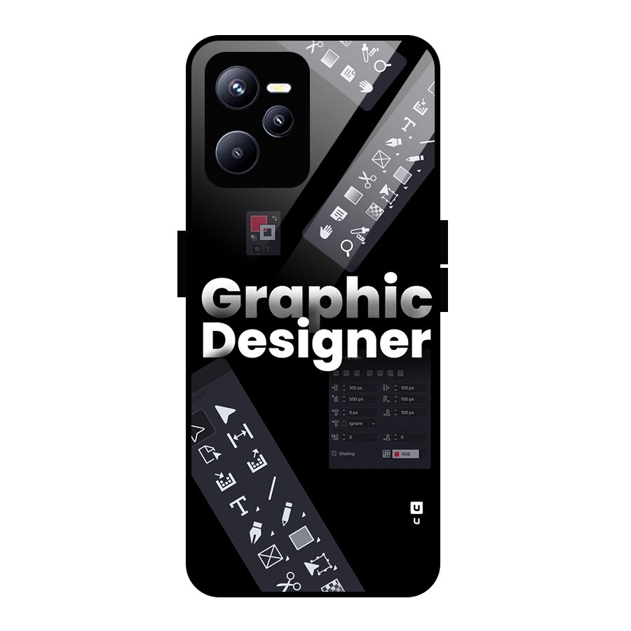 Graphic Designer Tools Glass Back Case for Realme C35