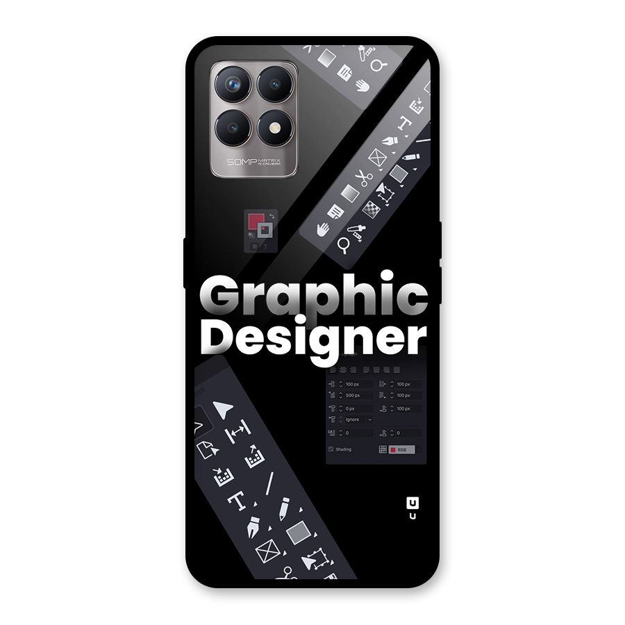 Graphic Designer Tools Glass Back Case for Realme Narzo 50
