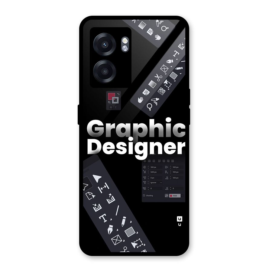Graphic Designer Tools Glass Back Case for Realme Narzo 50 5G