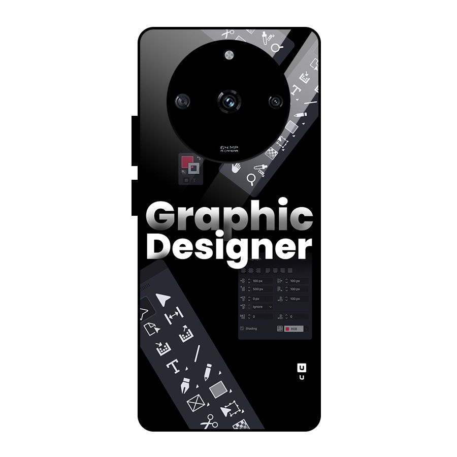 Graphic Designer Tools Glass Back Case for Realme Narzo 60 5G