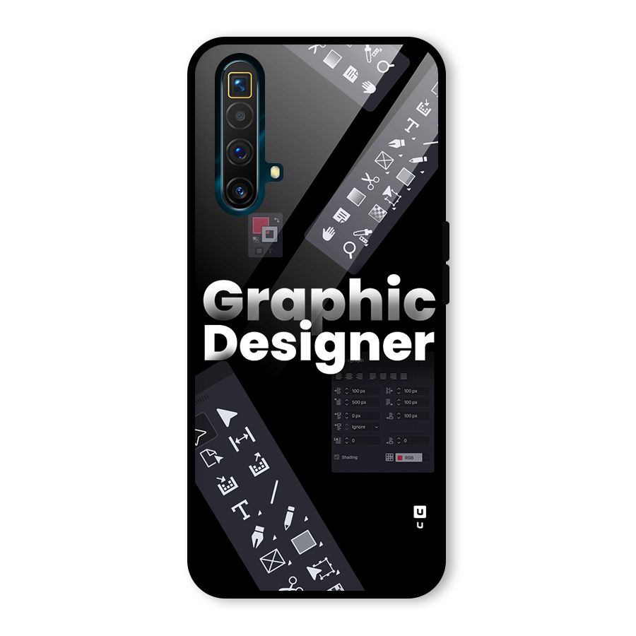 Graphic Designer Tools Glass Back Case for Realme X3 SuperZoom