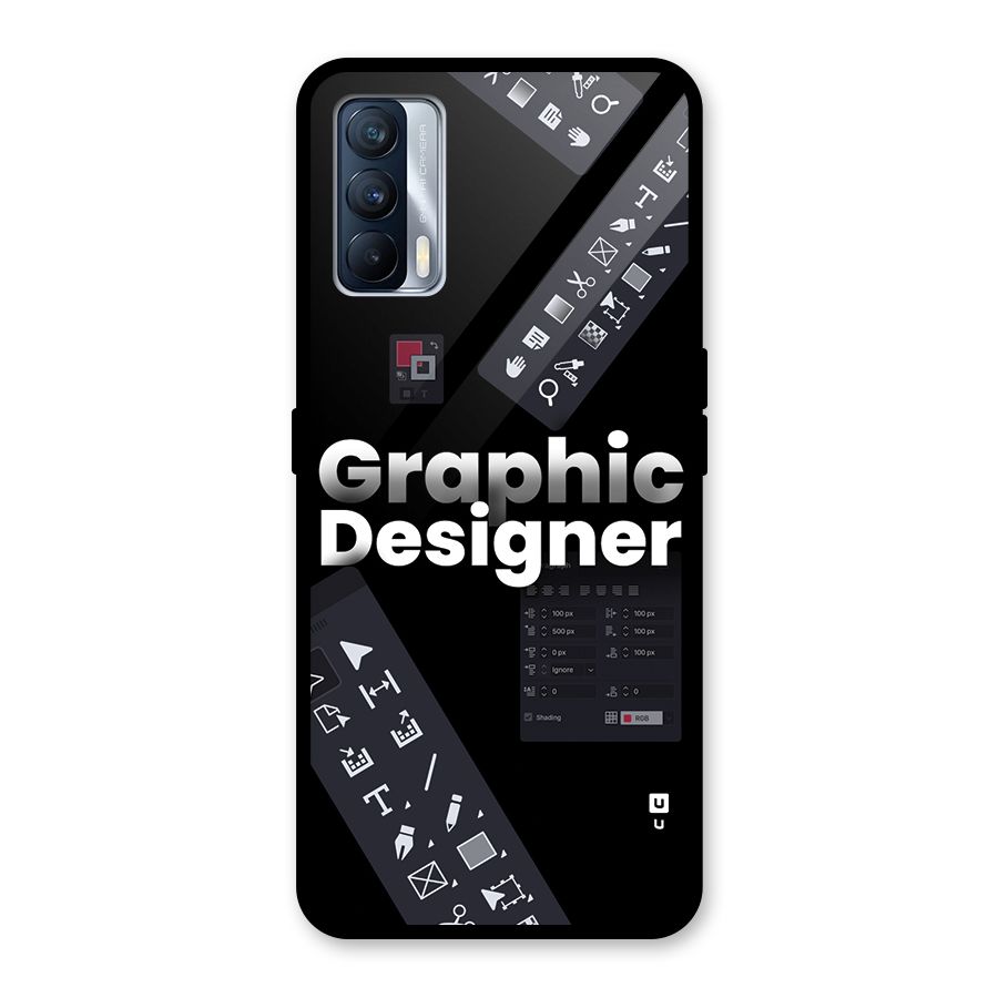 Graphic Designer Tools Glass Back Case for Realme X7