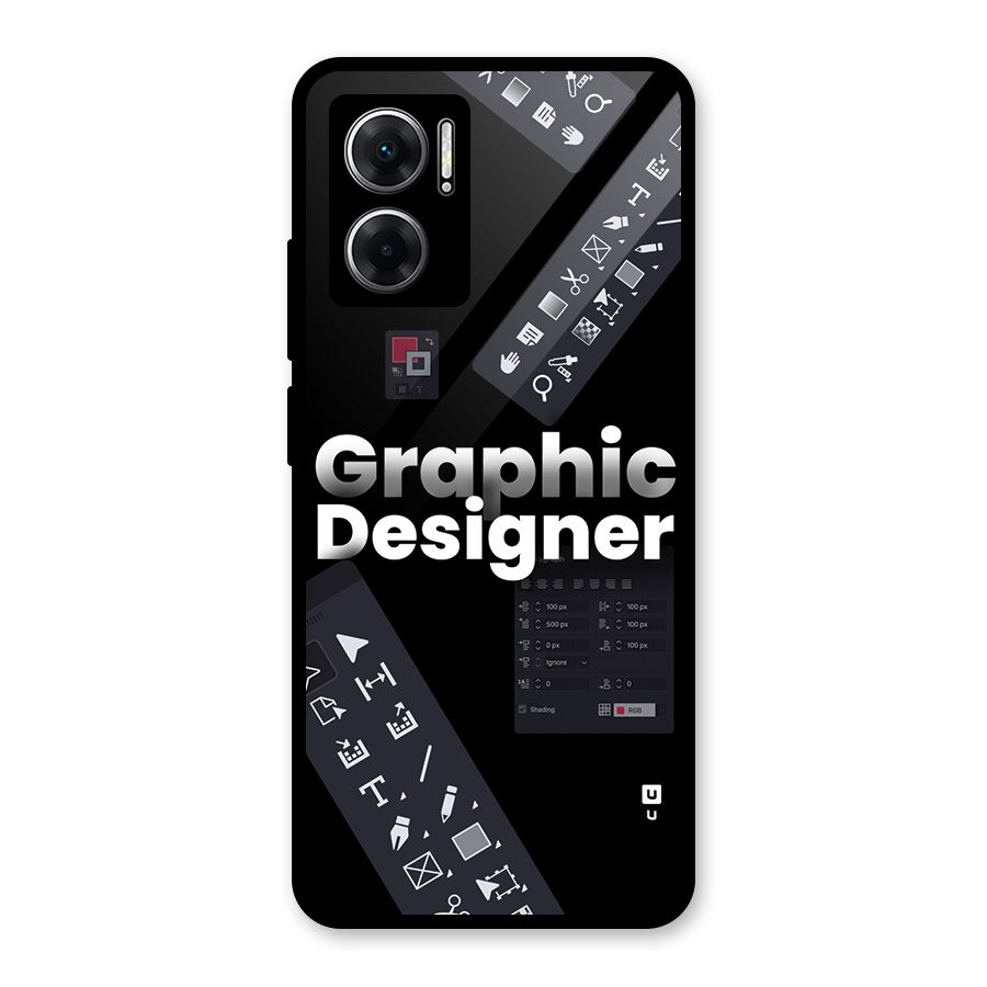 Graphic Designer Tools Glass Back Case for Redmi 11 Prime 5G