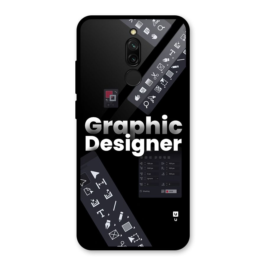 Graphic Designer Tools Glass Back Case for Redmi 8