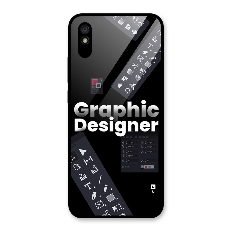 Graphic Designer Tools Glass Back Case for Redmi 9A