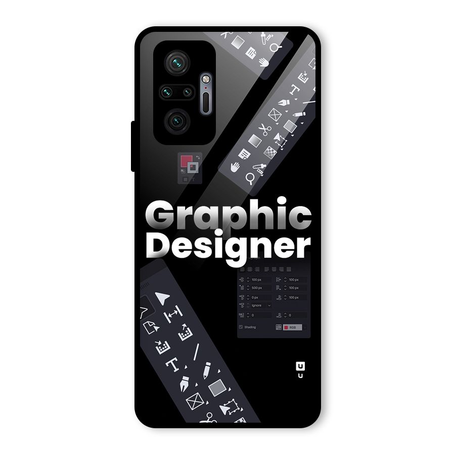 Graphic Designer Tools Glass Back Case for Redmi Note 10 Pro