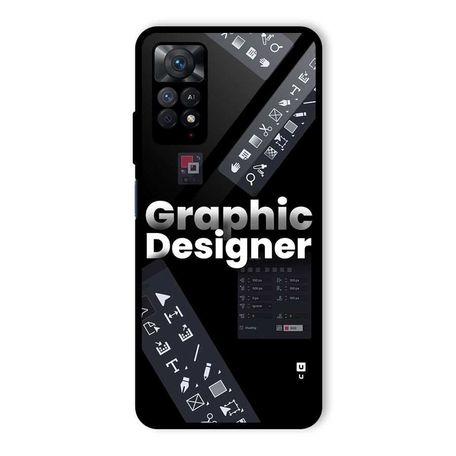 Graphic Designer Tools Glass Back Case for Redmi Note 11 Pro