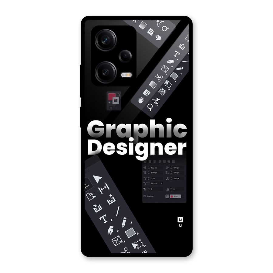 Graphic Designer Tools Glass Back Case for Redmi Note 12 Pro