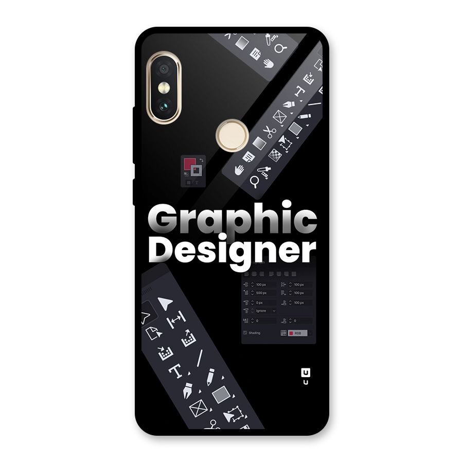 Graphic Designer Tools Glass Back Case for Redmi Note 5 Pro