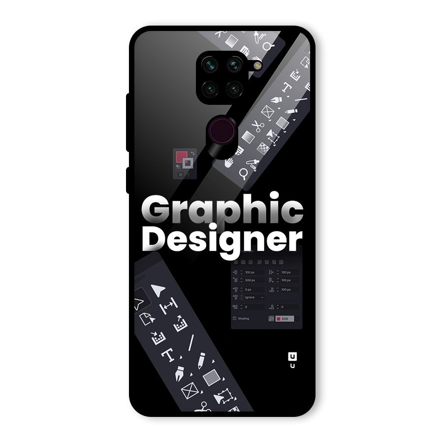 Graphic Designer Tools Glass Back Case for Redmi Note 9