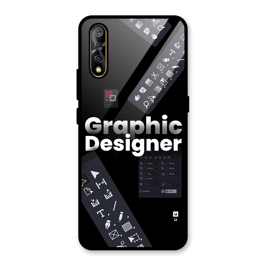 Graphic Designer Tools Glass Back Case for Vivo S1
