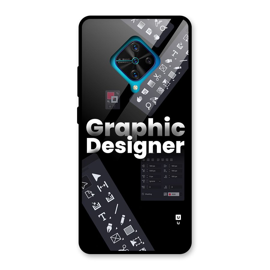 Graphic Designer Tools Glass Back Case for Vivo S1 Pro