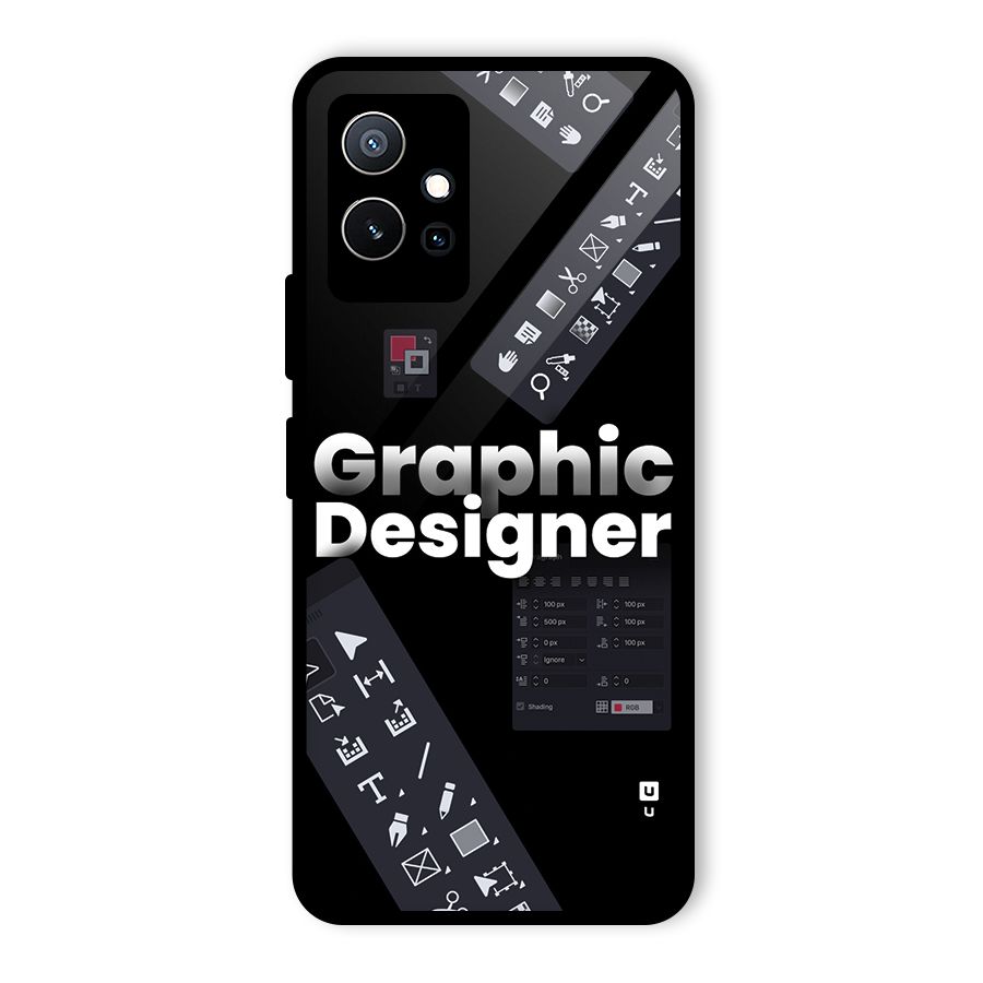 Graphic Designer Tools Glass Back Case for Vivo T1 5G