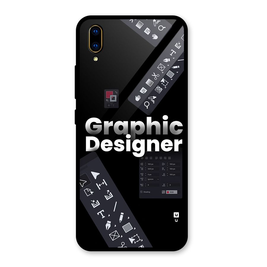 Graphic Designer Tools Glass Back Case for Vivo V11 Pro