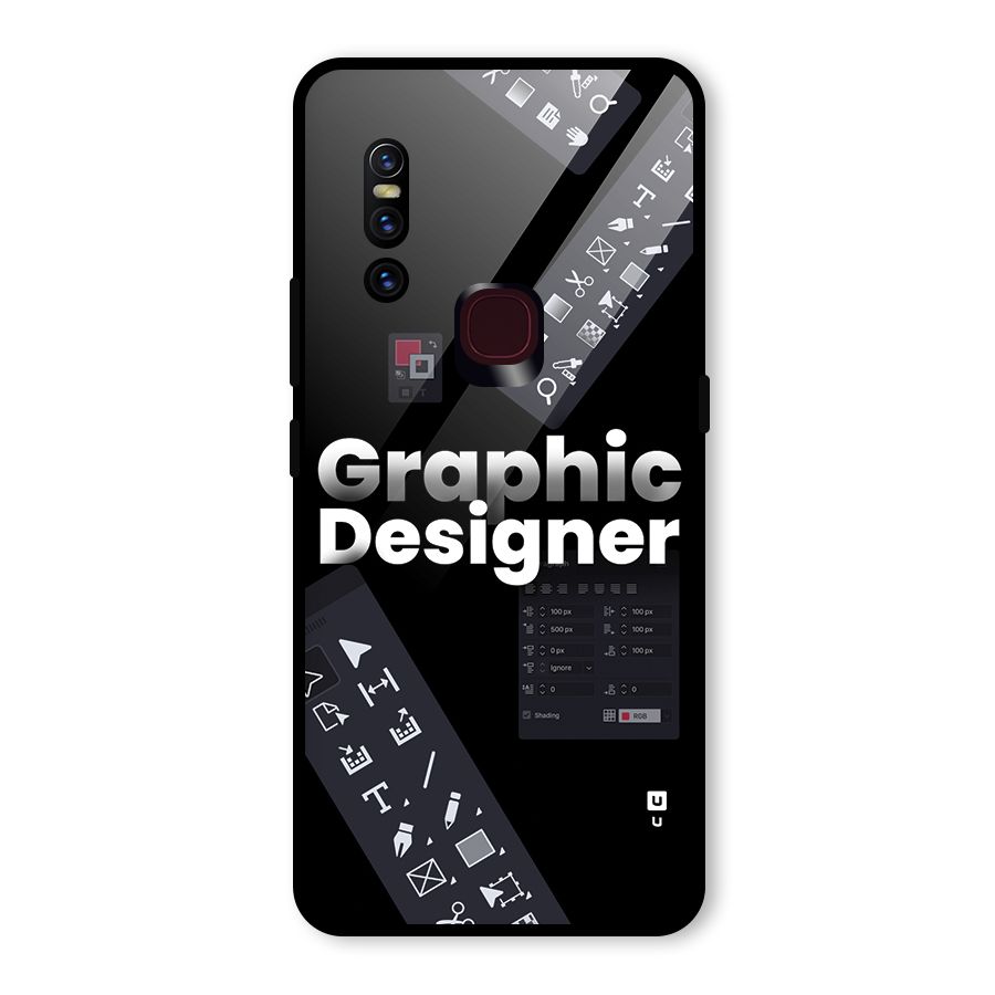 Graphic Designer Tools Glass Back Case for Vivo V15