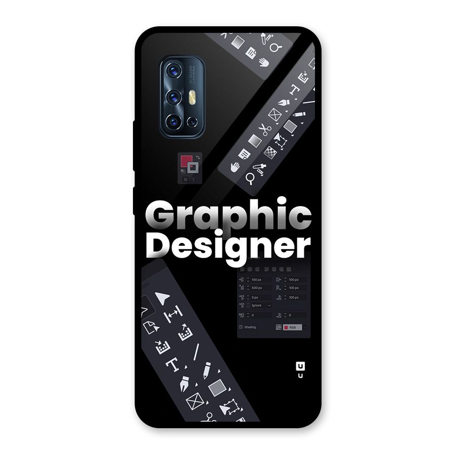 Graphic Designer Tools Glass Back Case for Vivo V17