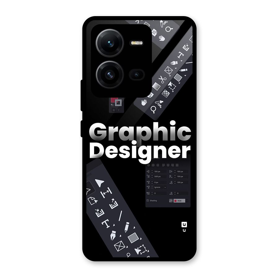 Graphic Designer Tools Glass Back Case for Vivo V25