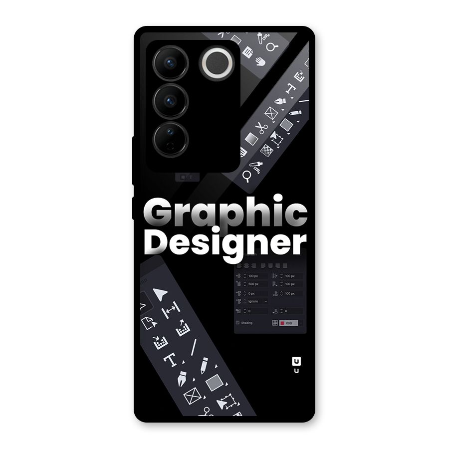 Graphic Designer Tools Glass Back Case for Vivo V27