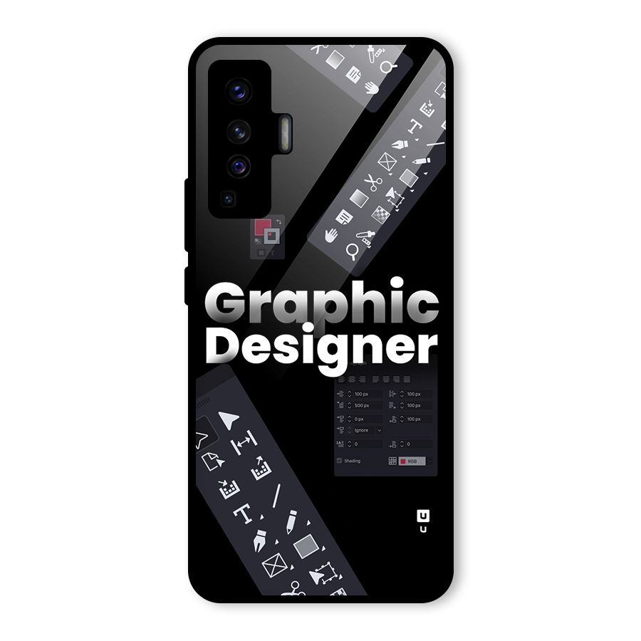 Graphic Designer Tools Glass Back Case for Vivo X50