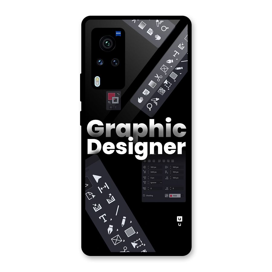Graphic Designer Tools Glass Back Case for Vivo X60 Pro