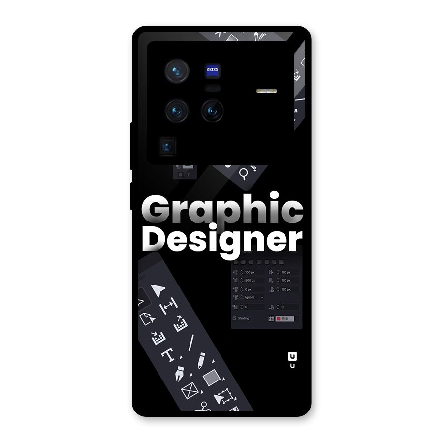 Graphic Designer Tools Glass Back Case for Vivo X80 Pro