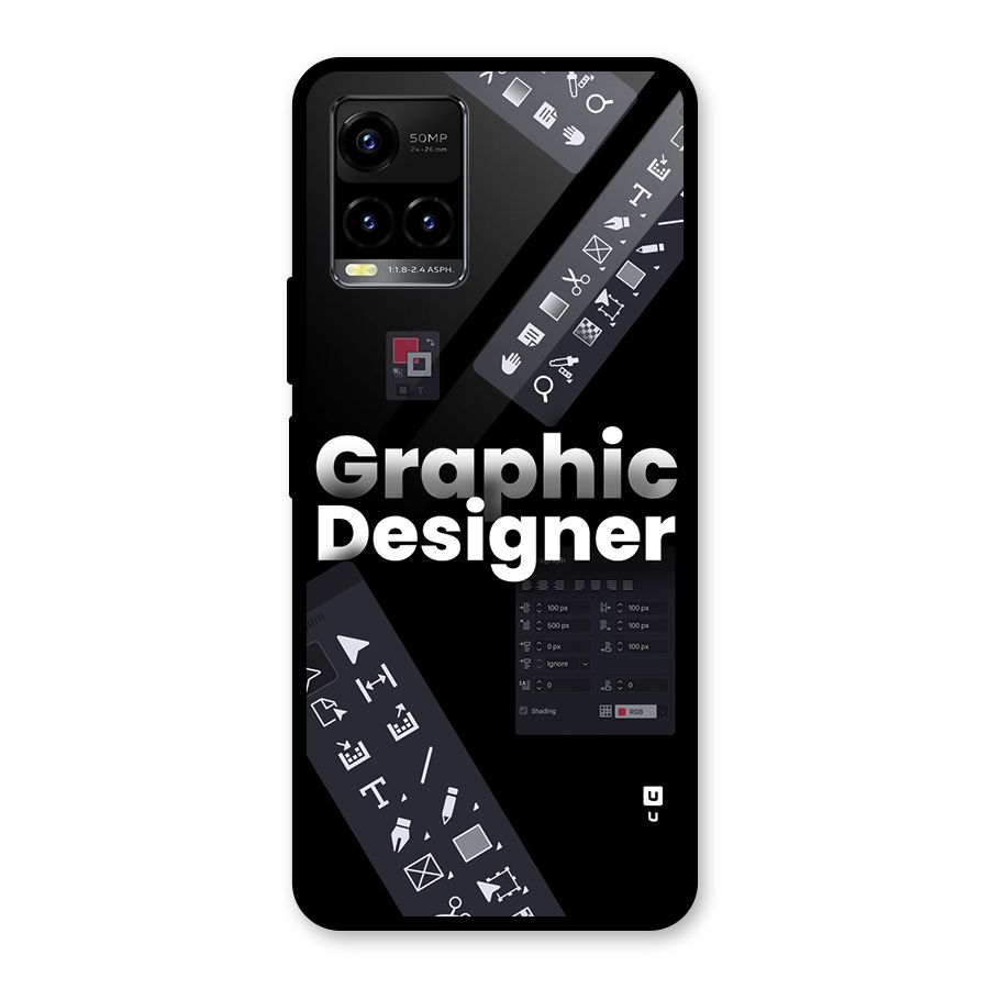 Graphic Designer Tools Glass Back Case for Vivo Y21T