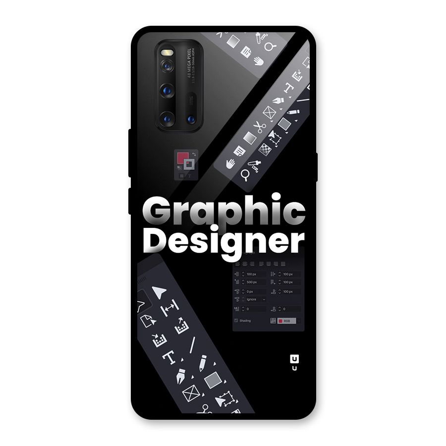 Graphic Designer Tools Glass Back Case for Vivo iQOO 3