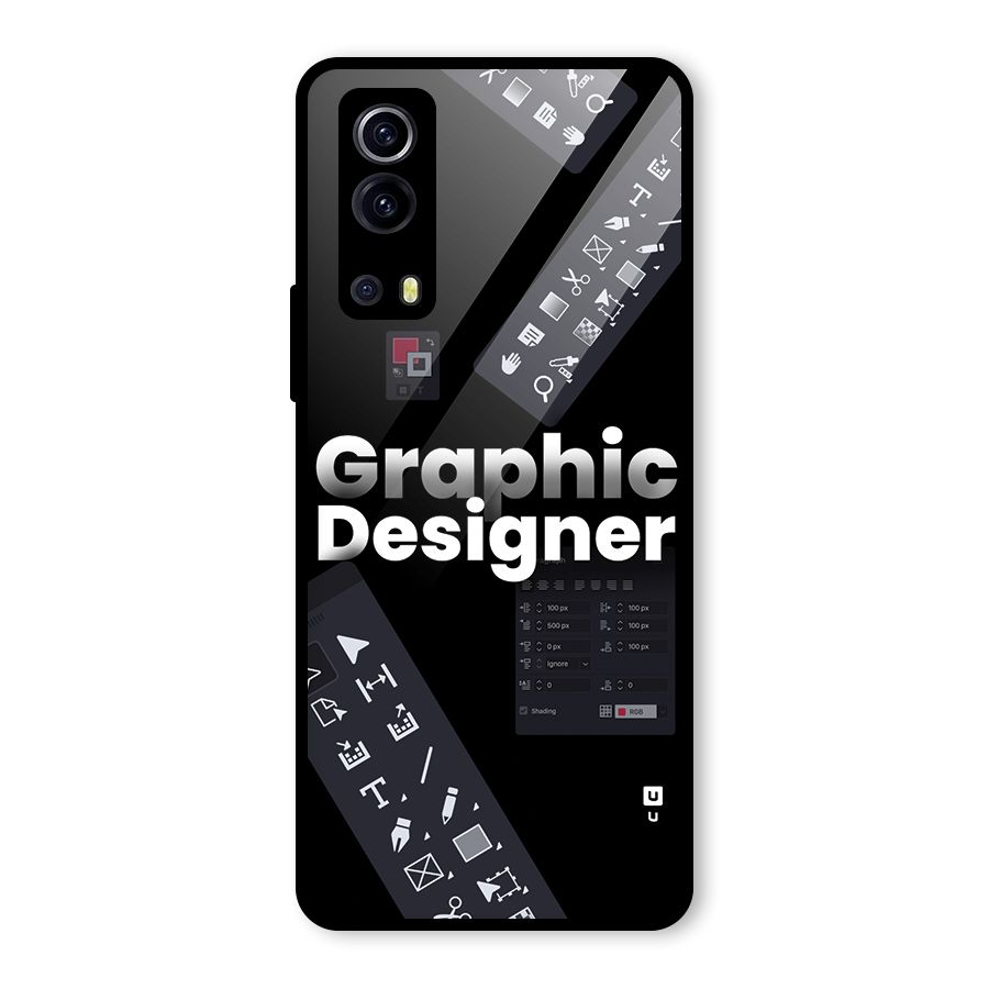 Graphic Designer Tools Glass Back Case for Vivo iQOO Z3