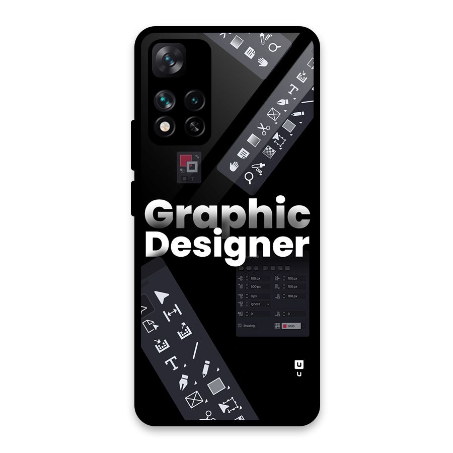 Graphic Designer Tools Glass Back Case for Xiaomi 11i HyperCharge 5G