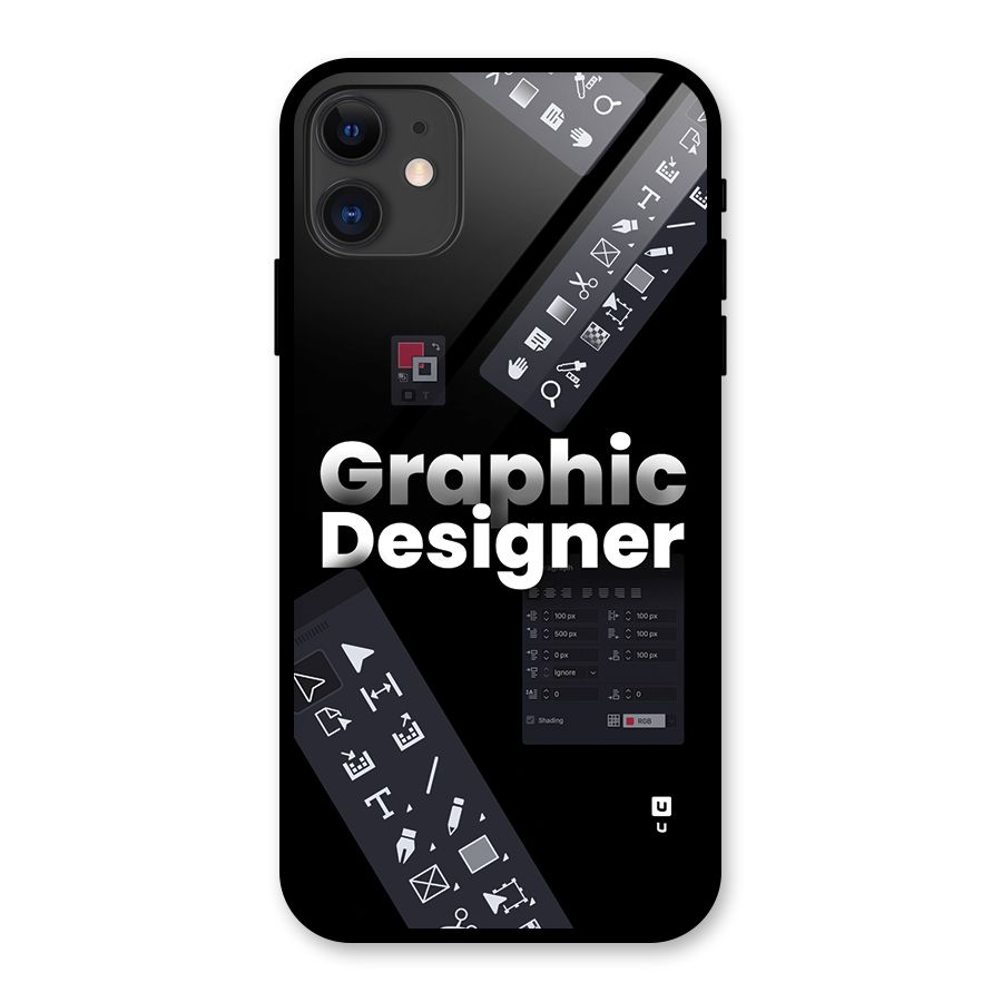 Graphic Designer Tools Glass Back Case for iPhone 11