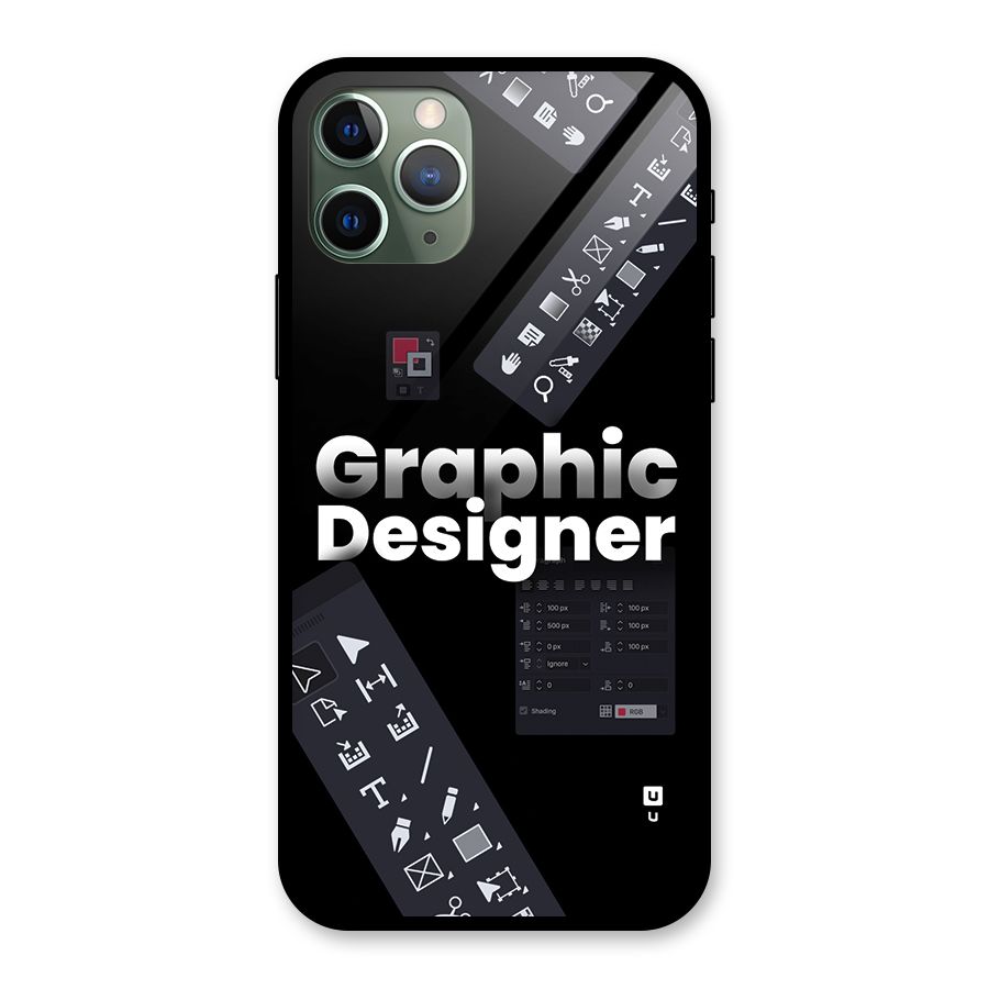 Graphic Designer Tools Glass Back Case for iPhone 11 Pro