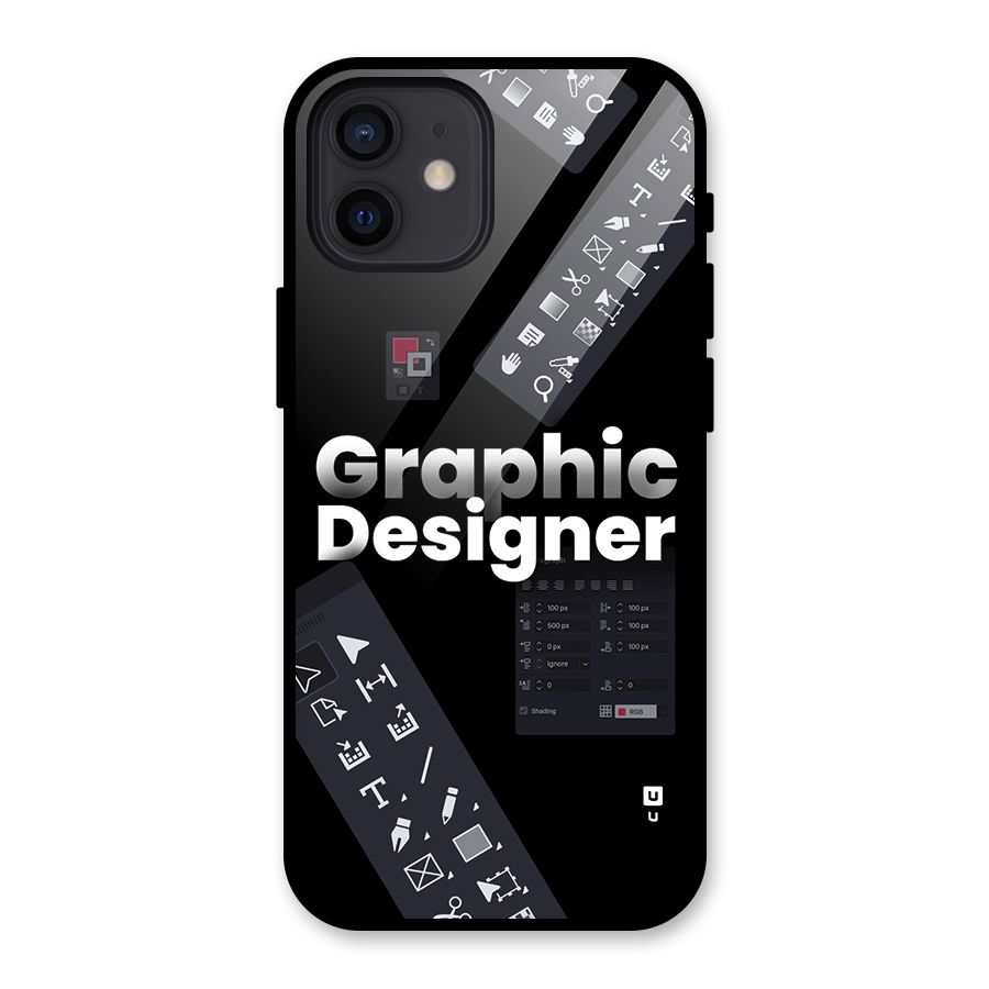 Graphic Designer Tools Glass Back Case for iPhone 12
