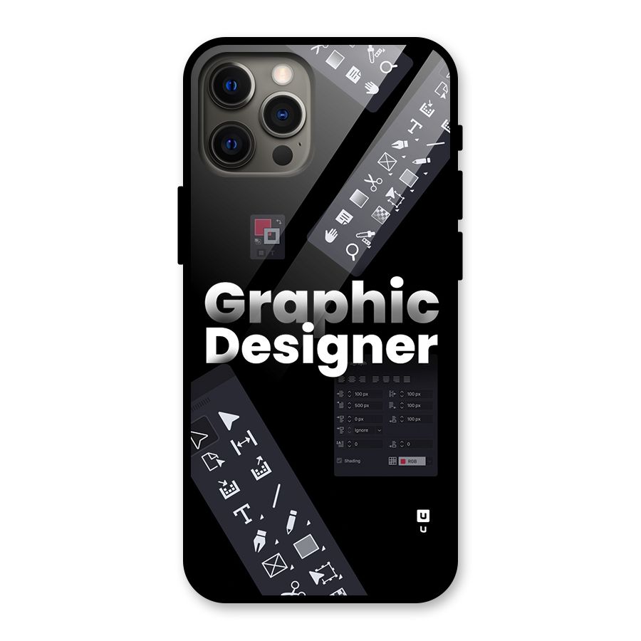 Graphic Designer Tools Glass Back Case for iPhone 12 Pro Max