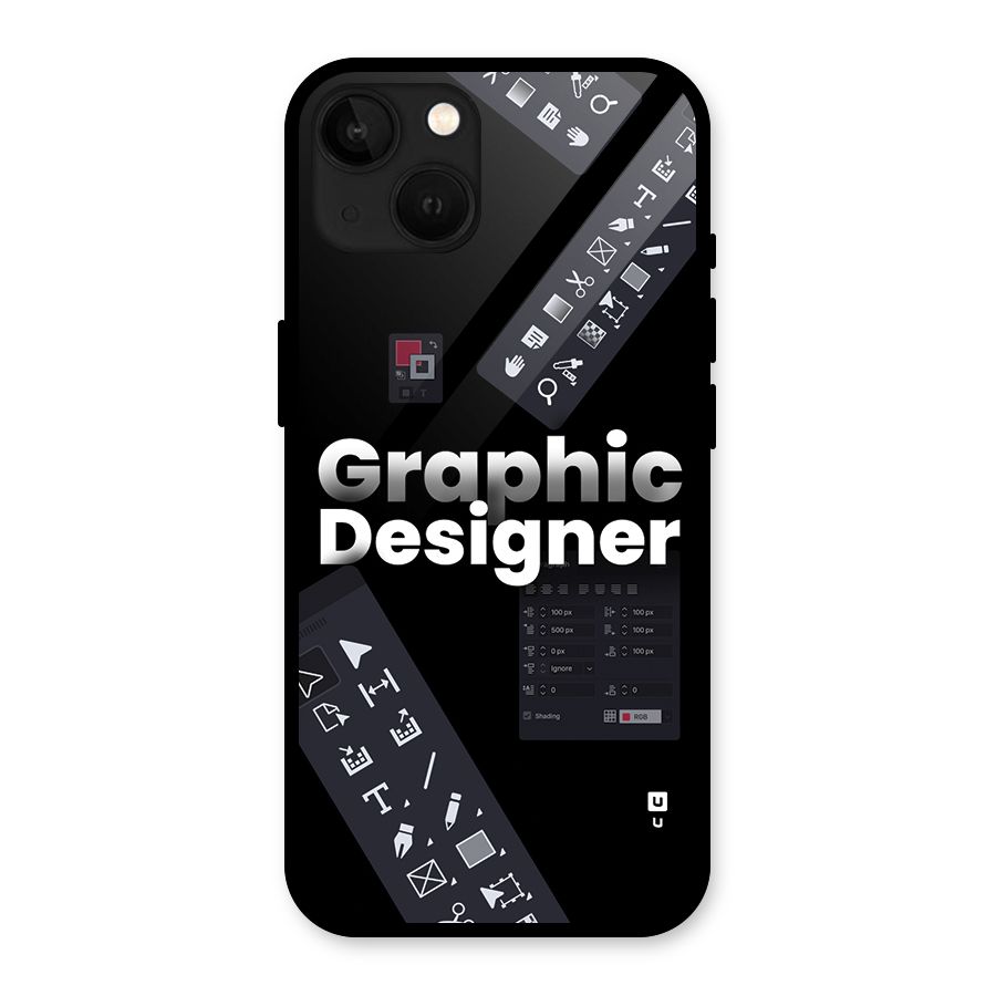 Graphic Designer Tools Glass Back Case for iPhone 13