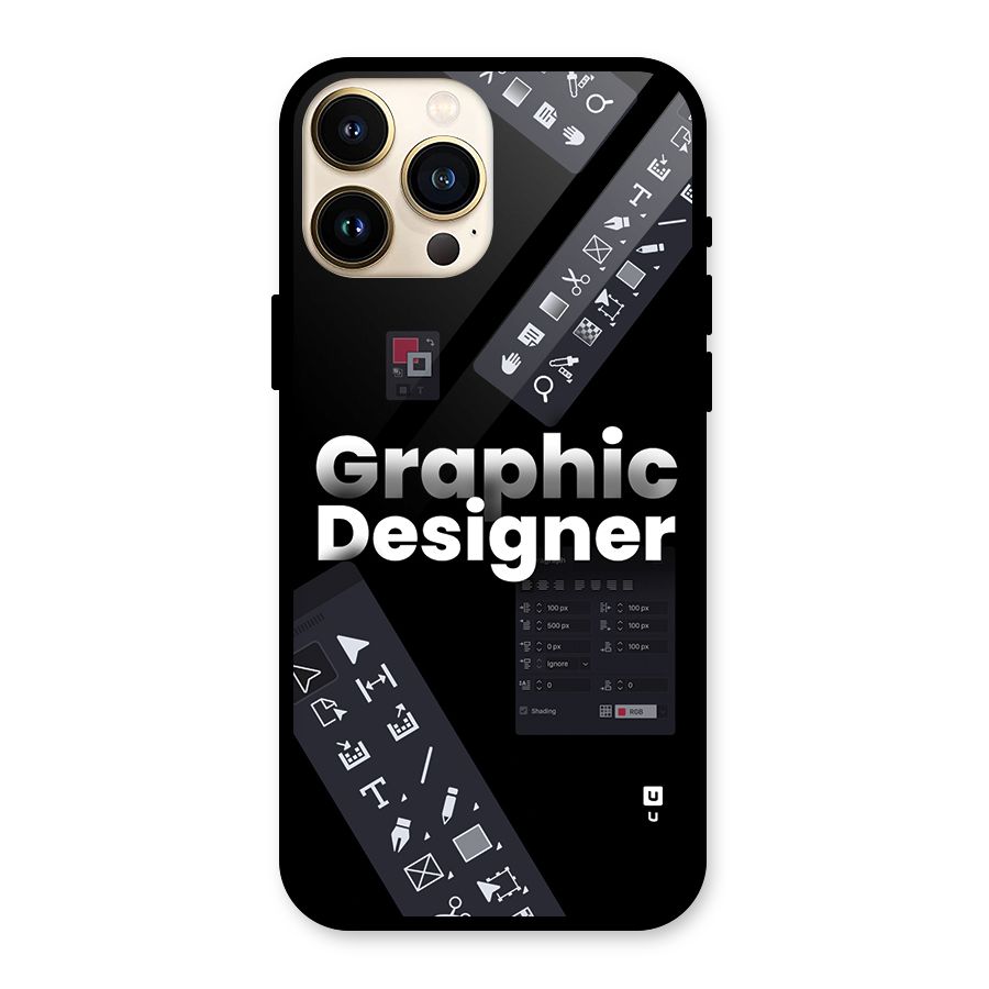 Graphic Designer Tools Glass Back Case for iPhone 13 Pro Max