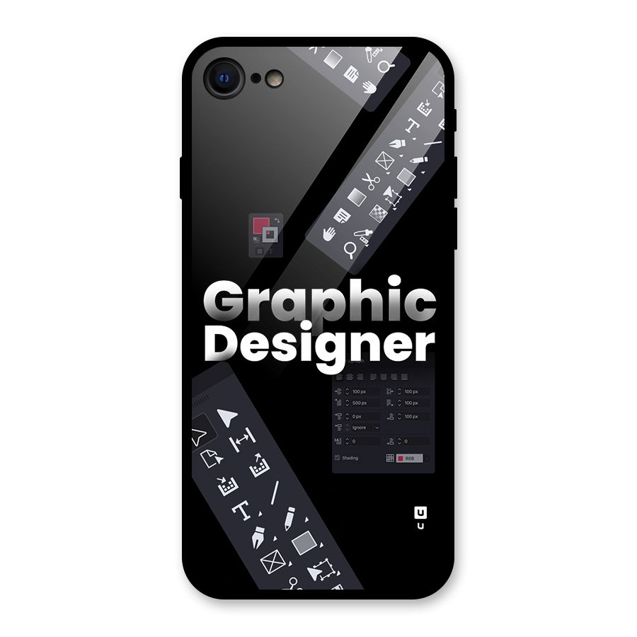 Graphic Designer Tools Glass Back Case for iPhone 7