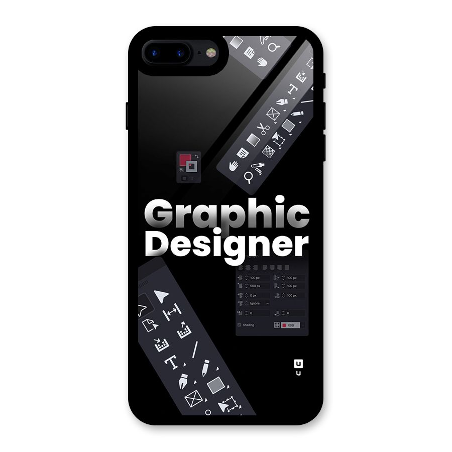 Graphic Designer Tools Glass Back Case for iPhone 7 Plus