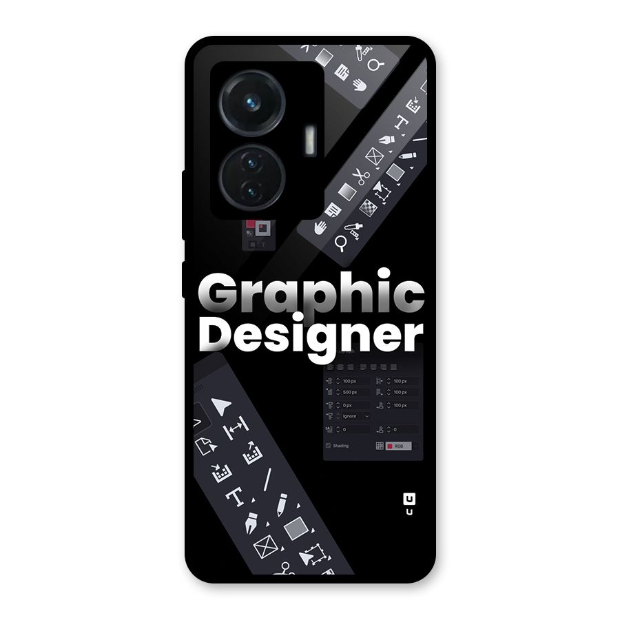 Graphic Designer Tools Glass Back Case for iQOO Z6 44W
