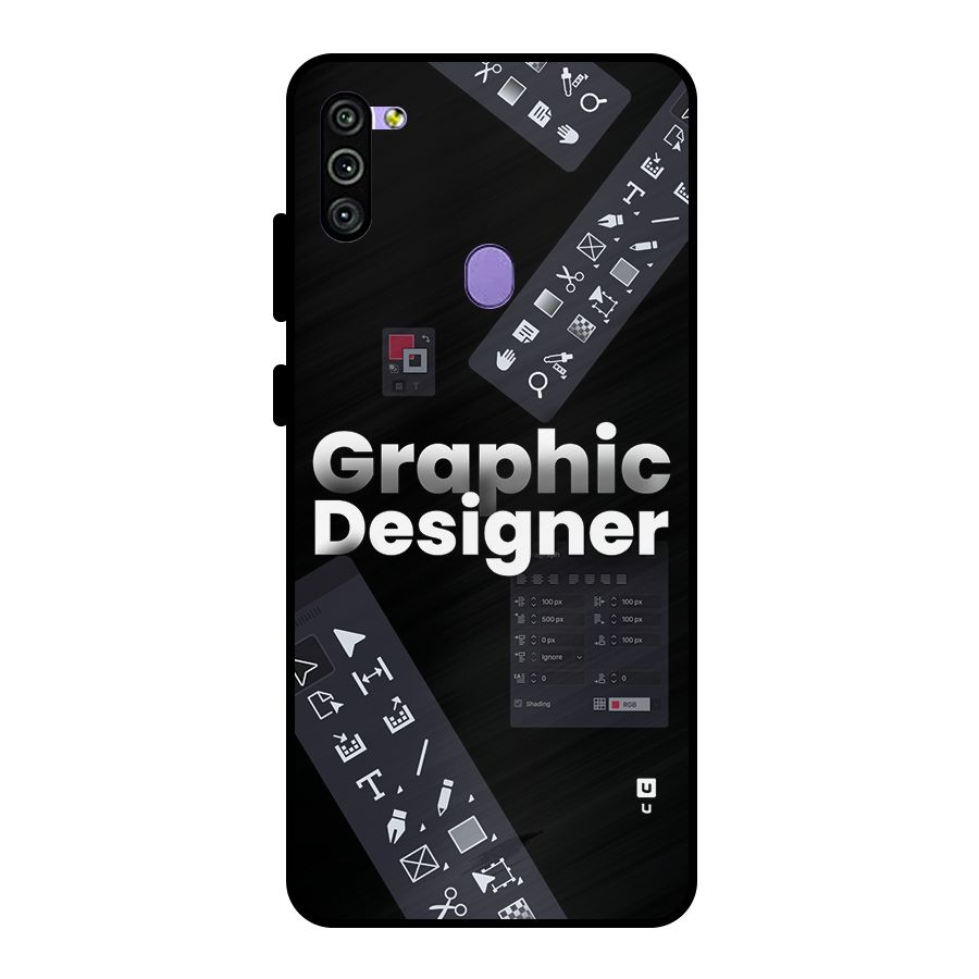 Graphic Designer Tools Metal Back Case for Galaxy M11