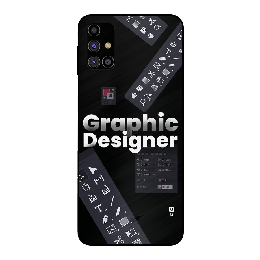 Graphic Designer Tools Metal Back Case for Galaxy M31s